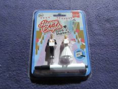 6x Boxes Containing : NPW - Happy Couple Wedding Drink Markers - ( 96-Pcs ) - New & Boxed.