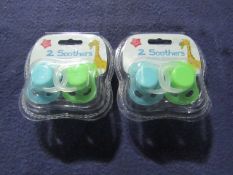 2x Little Stars - Set of 2 Soothers ( Boys ) - Unused & Packaged.