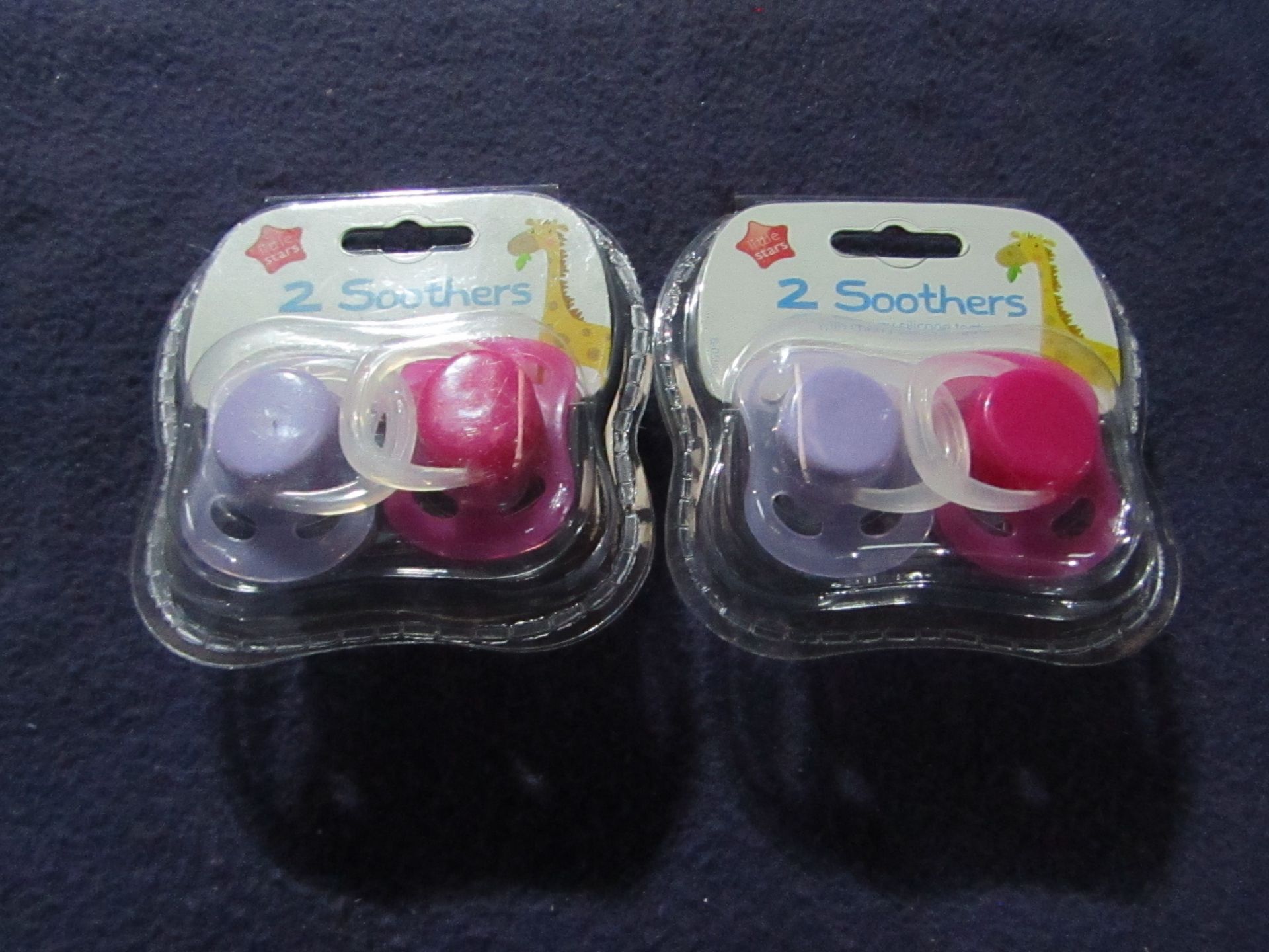 2x Little Stars - Set of 2 Soothers ( Girls ) - Unused & Packaged.