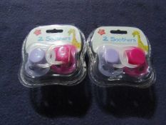 2x Little Stars - Set of 2 Soothers ( Girls ) - Unused & Packaged.