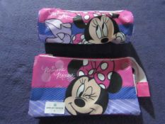 2x Minnie Mouse - Stationary Cases - Good Condition, No Packaging.