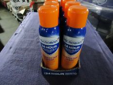 2x Boxes Containing 8x Microban - 24Hr Disfectant Spray With Citrus Scent - 400ml - New & Boxed.