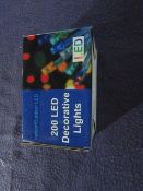 2x Unbranded - Set of 200 LED Lights Multi-Coloured - EU Plug - Unused & Boxed.