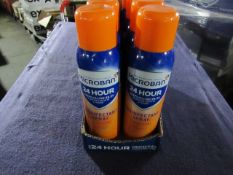 4x Microban - 24Hr Disfectant Spray With Citrus Scent - 400ml - New & Boxed.