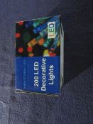 2x Unbranded - Set of 200 LED Lights Multi-Coloured - EU Plug - Unused & Boxed.