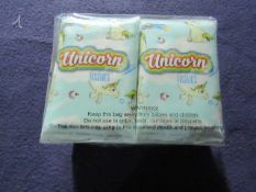 2x Boxes Containing : Unicorn Tissues - ( 144-Pcs 12 Inner Packs of 12 ) - New & Boxed.