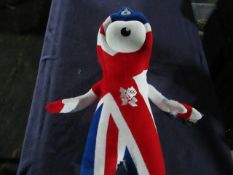 3x Olympic 2012 Wenlock Union Flag Soft Large Plush Teddy - Unused & Packaged.