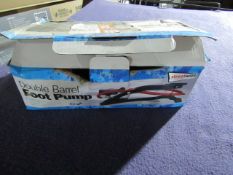 8x Streetwize - Double Barrel Foot Pumps - Items In This Lot Are Returns, Boxes May Be Damaged, Or