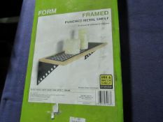 Form - Framed Punched Metal Shelf ( 20x900x245mm ) - Unchecked & Boxed.