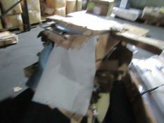 Pallet of various furniture items. All items are unchecked and unmanifested