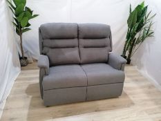 HSL Ripley Petite 2 Seater Sofa Hendrix Ash Plain Grey Spine Support RRP 1400 SKU HSL-APM-FT0103011