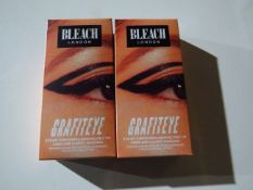 2x Bleach London - Grafiteye Graphic Felt Tip Liner & Clumpy Mascara Set - New & Boxed.