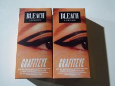 2x Bleach London - Grafiteye Graphic Felt Tip Liner & Clumpy Mascara Set - New & Boxed.