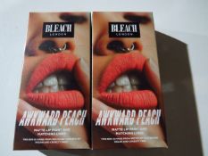 2x Bleach London - Awkward Peach Matte Lip Paint & Matching Liner - New & Boxed.