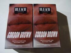 2x Bleach London - Gordon Brown Matte Lip Paint & Matching Liner - New & Boxed.