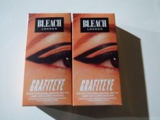 2x Bleach London - Grafiteye Graphic Felt Tip Liner & Clumpy Mascara Set - New & Boxed.