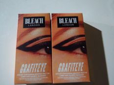 2x Bleach London - Grafiteye Graphic Felt Tip Liner & Clumpy Mascara Set - New & Boxed.