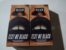 2x Bleach London - Text Me Black Matte Lip Paint & Matching Liner - New & Boxed.