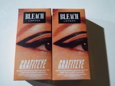 2x Bleach London - Grafiteye Graphic Felt Tip Liner & Clumpy Mascara Set - New & Boxed.