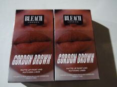 2x Bleach London - Gordon Brown Matte Lip Paint & Matching Liner - New & Boxed.