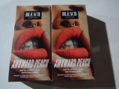 2x Bleach London - Awkward Peach Matte Lip Paint & Matching Liner - New & Boxed.