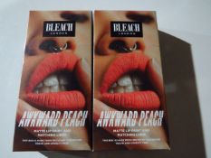 2x Bleach London - Awkward Peach Matte Lip Paint & Matching Liner - New & Boxed.