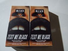 2x Bleach London - Text Me Black Matte Lip Paint & Matching Liner - New & Boxed.