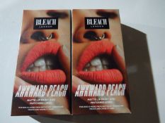 2x Bleach London - Awkward Peach Matte Lip Paint & Matching Liner - New & Boxed.