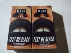 2x Bleach London - Text Me Black Matte Lip Paint & Matching Liner - New & Boxed.