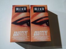 2x Bleach London - Grafiteye Graphic Felt Tip Liner & Clumpy Mascara Set - New & Boxed.