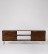 Swoon Avallon Large TV Stand Acacia and Brass RRP £499.00
