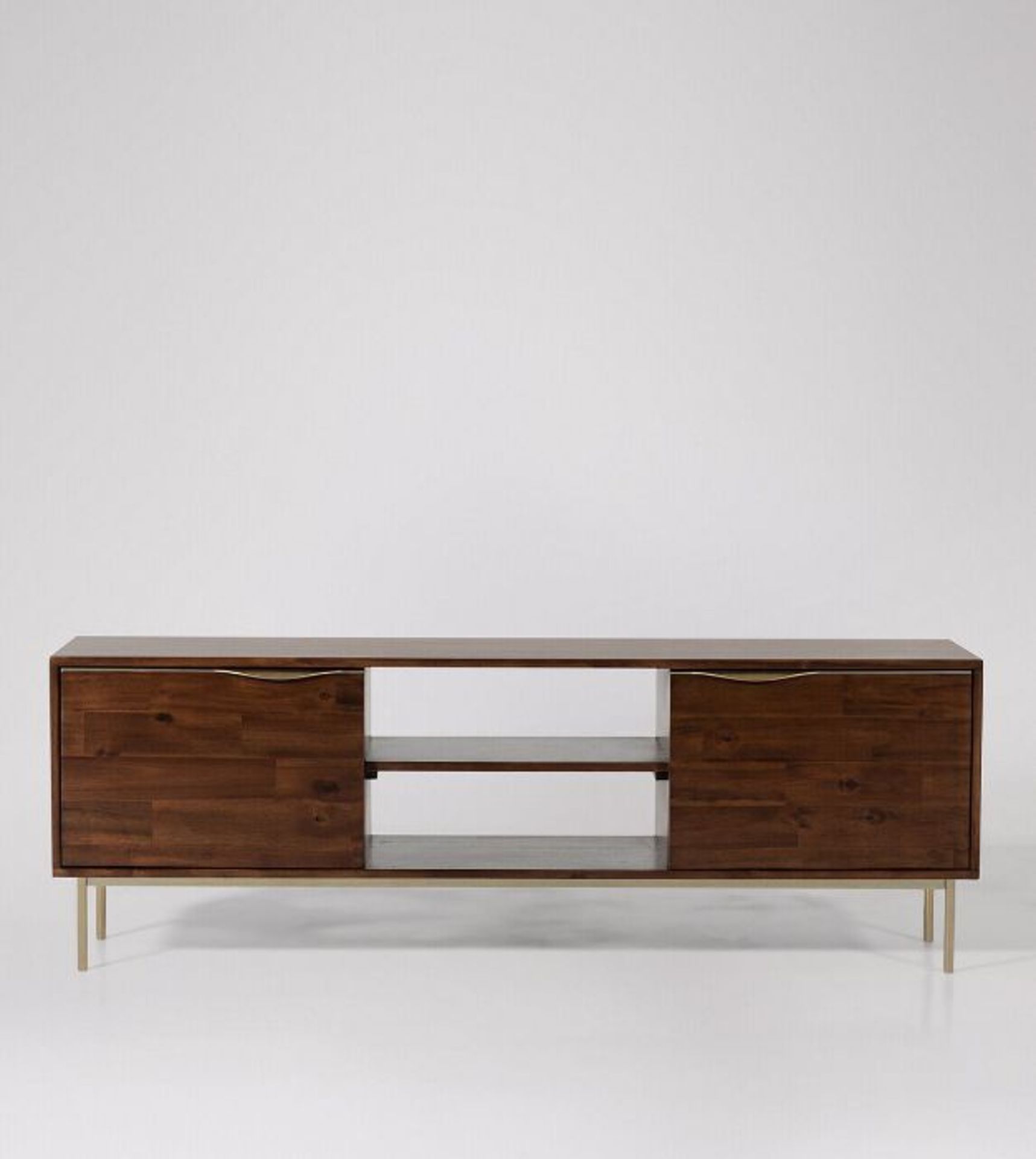 Swoon Avallon Large TV Stand Acacia and Brass RRP £499.00