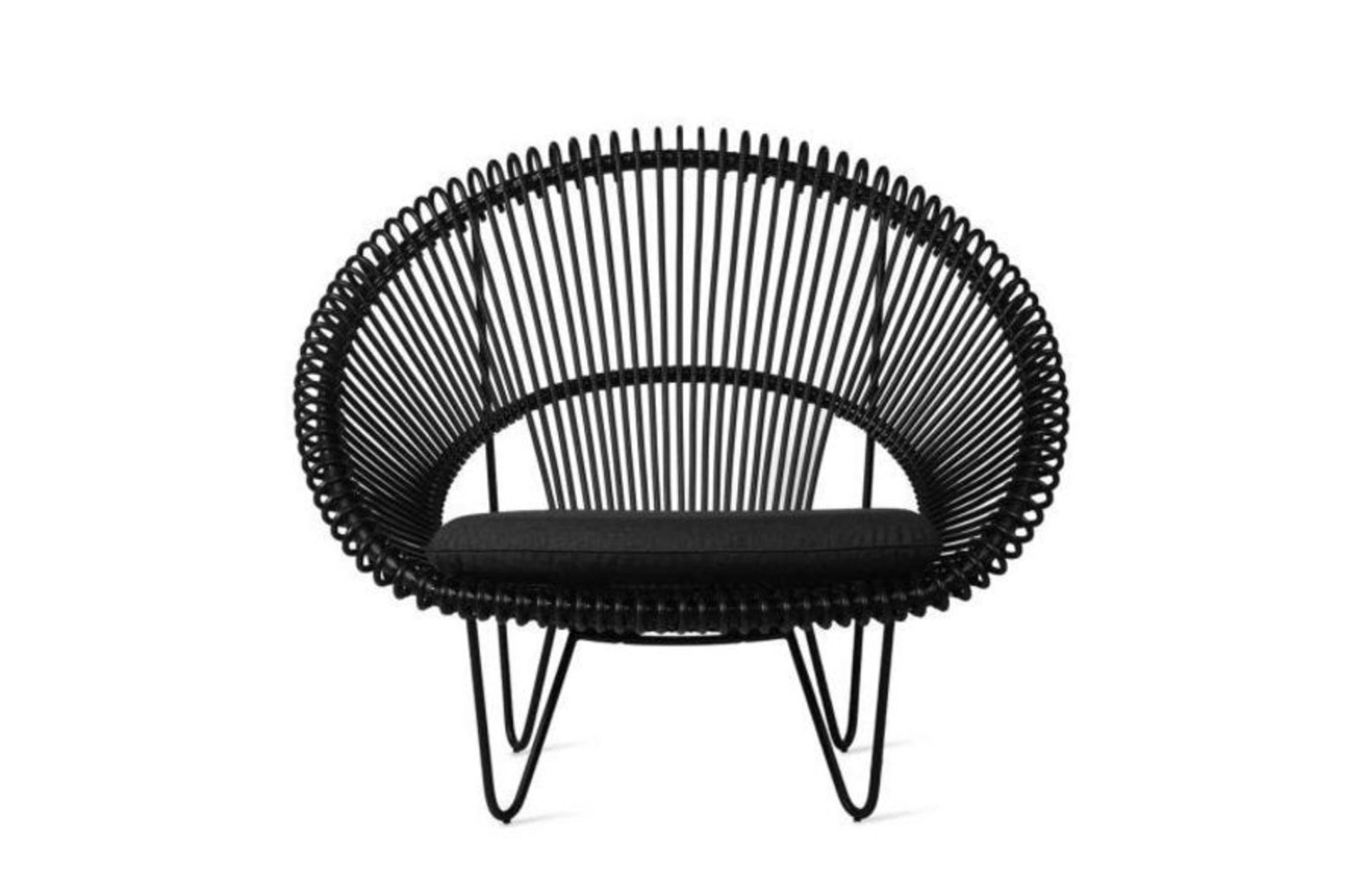 Heals Roy Cocoon Chair Black Seat Donau Anthracite RRP £937.00 - Image 3 of 4