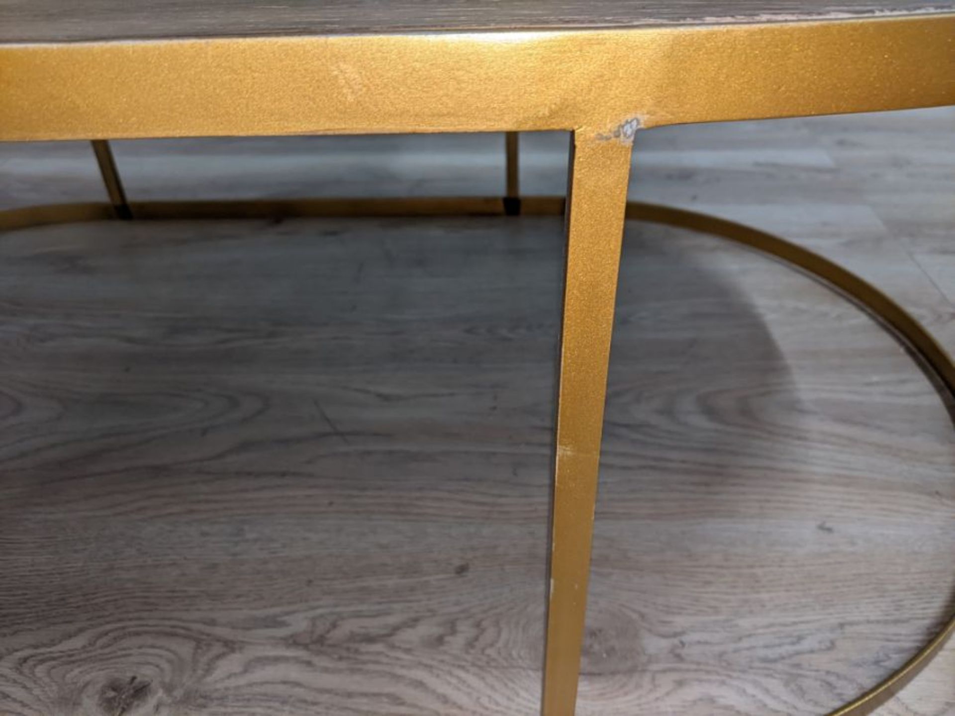 OKA Lutwidge Gold Finished Iron Nested Coffee Table Set - RRP 550 SKU OKA-9A13606-1-10-1185-10-BC10 - Image 4 of 5