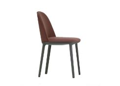Heals Softshell Side Chair Four Legged Base Chocolate RRP £629.00