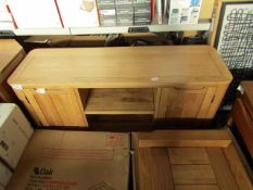 Oak Furnitureland Romsey Natural Solid Oak Large Tv Unit RRP Â£364.99 Lot includes: Oak