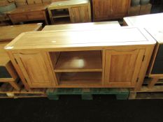 Oak Furnitureland Romsey Natural Solid Oak Large Tv Unit RRP Â£364.99 (SKU OAK-APM-RMS027 PID OAK-