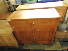 Oak Furnitureland Orrick Rustic Solid Oak Small Sideboard RRP Â£314.99 The Orrick Rustic Solid Oak