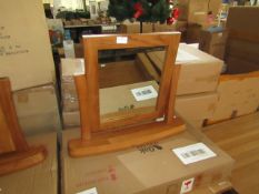 Oak Furnitureland Orrick Rustic Solid Oak Dressing Table Mirror RRP Â£139.99 (SKU OAK-APM-RVE026 PID