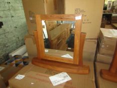 Oak Furnitureland Orrick Rustic Solid Oak Dressing Table Mirror RRP Â£139.99 (SKU OAK-APM-RVE026 PID