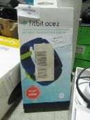 Fitbit Ace 2 edition futness tracker for kids, powers on, in orignal box with charger