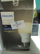 Phillips Hue smat bulb, unchecked in original packaging