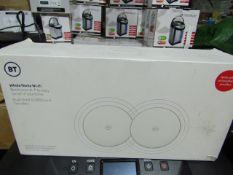 Set of 2 BT Whole Home AC2600 wifi booster discs, powers on and boxed, we havent checked any
