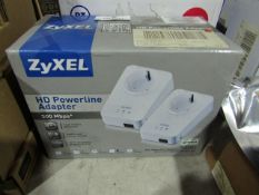 ZyXel HD Powerline Adaptor 500Mbps PLA4211 in original packaging, has a european plug fitting