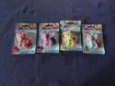 6x My Little Pony - Assorted 3D Erasers - All Unused & Packaged.