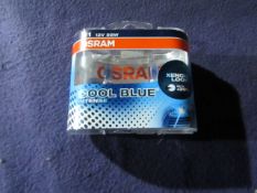 13x Osram - Intense Cool Blue H1 12v 55w Xenon Look Car Bulb ( Packs of 2 ) - Unused & Boxed.