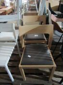 Lot 19 is for 2 Items from Heals total RRP Â£660 Lot includes: Heals Profile Chair in Oak with Black