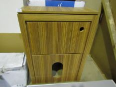 Bath Store - Zebrano Back to Wall Toilet Box Unit ( 600 x 300mm ) - Marks Present, Viewing