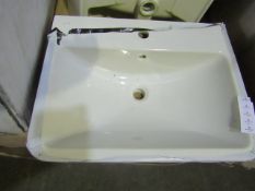Vitra - Branded White Basin 600mm 1TH - Unused, No Packaging.