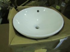 Laufen made "pudding bowl" Basins 450mm Diameter - New & Boxed.